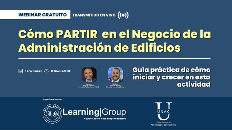 Webinar Cómo partir en el Negocio de la Administración de Edificios