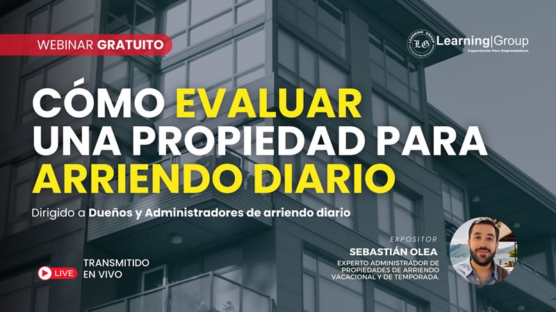 Webinar Cómo evaluar una propiedad para arriendo diario